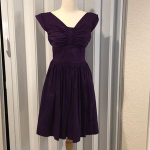 Maggie London purple dress